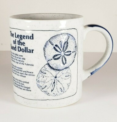Legend Of The Sand Dollar Coffee Mug Cup Blue Nautical Beach Religious  Symbol | eBay