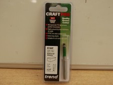 Image of TREND C168X1/4TC C168 GUIDED 1/4" TRIMMER ROUTER CUTTER 1/4 SHANK EXTRA LONG