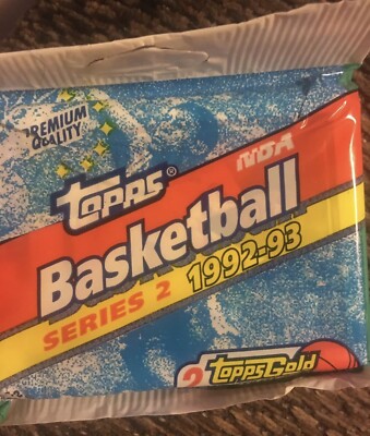 92-93 Topps Basketball series 2 factory sealed (1) Pack Shaq RC Gold Possible