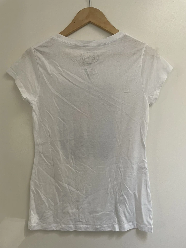 Disney Niño Niña Princesa Ariel Sirenita Gráfico Manga Corta Camisa Blanca M Foto 4 de 4