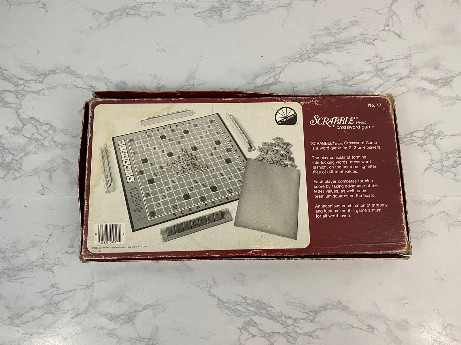 Vintage 1982 Scrabble No. 17 Crossword Board Game Selchow & Righter -  COMPLETE V 25235000175 | eBay