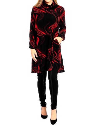 printed sweater dress