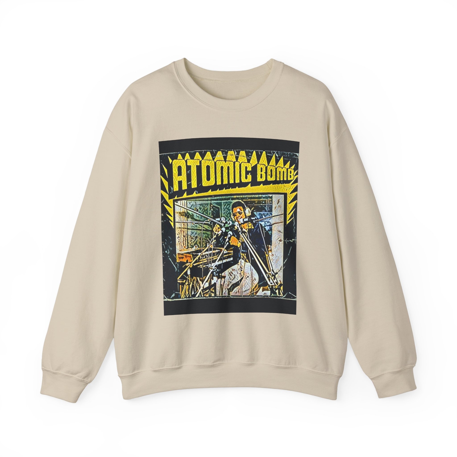 Atomic Bomb William Onyeabor Graphic LS Unisex Heavy Blend™ Crewneck Sweatshirt