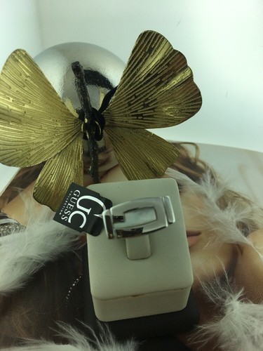 GUESS PLATA ESTERLINA 925 INVERSIÓN CON ANILLO DE ÓNIX NEGRO ""G"" FIRMADO NUEVO TALLA 6 - Imagen 5 de 12