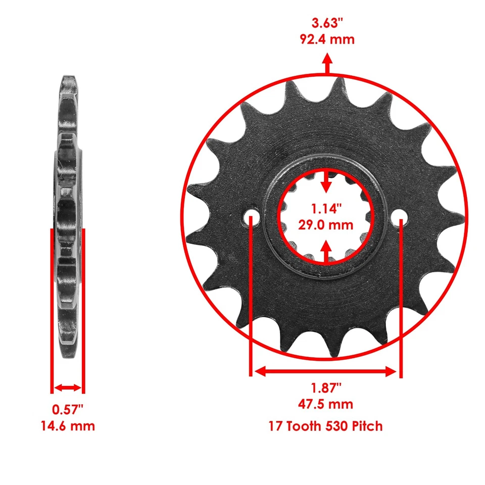 Kit de cadena de transmisión y piñones de junta tórica roja para Honda CBR1100XX Blackbird 1997-2007 Foto 3 de 4