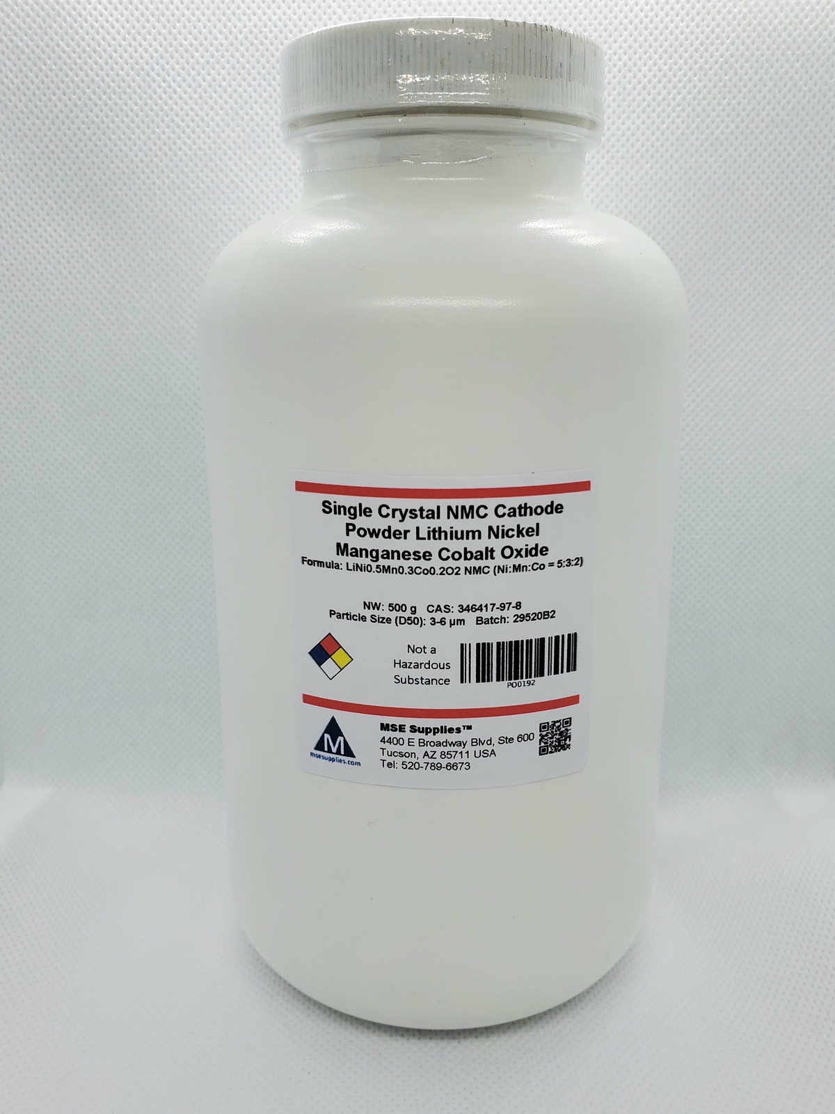 Single Crystal NMC 532 Cathode Powder 500g, Lithium Nickel Manganese