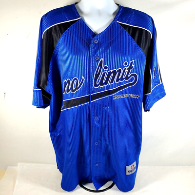Vintage 90s No Limit Soldier Gear Baseball Jersey #99 Dark Blue