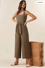 VETTA, The Linen Two Piece Apron Jumpsuit