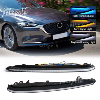 For Mazda 6 2018-2021 LED Fog Lamp Daytime Running Light turn