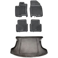 RX18091027-1 Satz Fußmatten und PE Kofferraumwanne für Nissan QASHQAI+2 I 2008-2