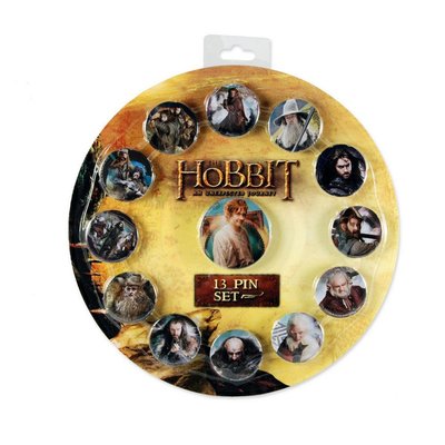 DER HOBBIT Bild Foto Bilbo Gandalf Charakter Geschenk Set 13 Pin´s UNERWARTETE