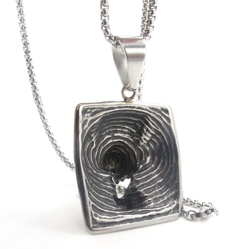 MENDEL Mens Punk Tiger Head Pendant Necklace Stainless Steel Men Animal Jewelry - Picture 3 of 6