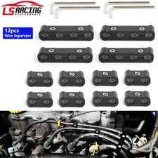Spark Plug Wire Separator Black Wire Separator For 8/9/10mm Universal 12PCS