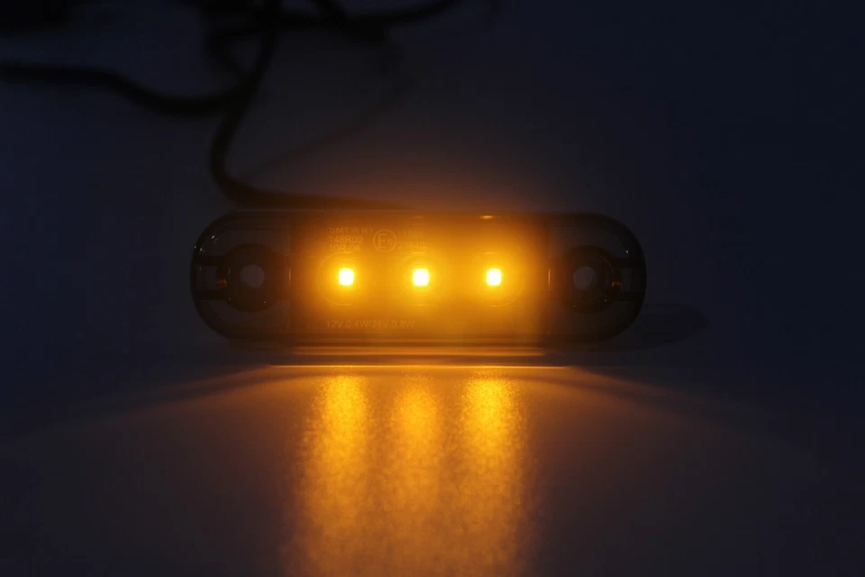 10 Luci LED Ingombro Laterali 12V 24V Arancio Camion Rimorchio Omologati - Imagen 4 de 4