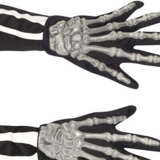 Skeleton Gloves Raised Bony Fingers