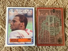GERALD RIGGS 1983 TOPPS ATLANTA FALCONS ROOKIE CARD #25