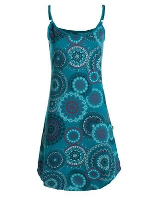 vishes Kleid Sommerkleid bunt Strandkleid Hippie Goa Kleid Ethno Minikleid - Bild 1 von 2