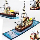 Orca-Jaws Modellino Barca da Pesca Blocchi da Costruzione MOC Set Giocattolo Educativo