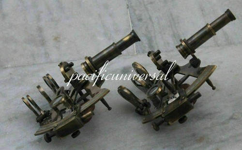 Set 2-teilig 5 Zoll Messing Maritim Antik Maritim Marine Astrolabium Sextant Geschenkartikel - Bild 3 von 6
