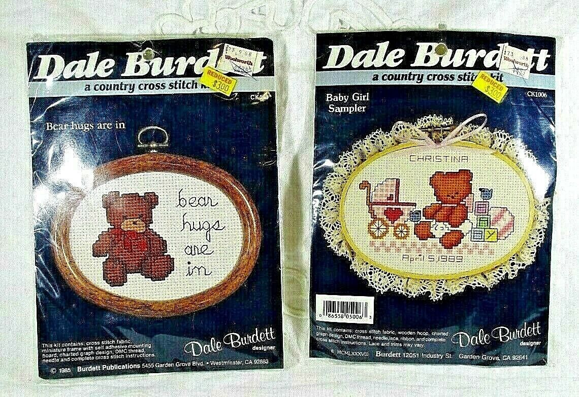 Dale Burdett Bear Hugs CK160 Baby Girl Sale SALE% OFF Bargain Kit Stitch CK1006 Cross Vintage Sampler