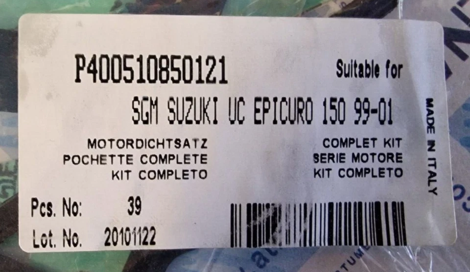 Athena gasket set Suzuki Epicuro UC 150 99-01 - P400510850121 - Image 2 of 2