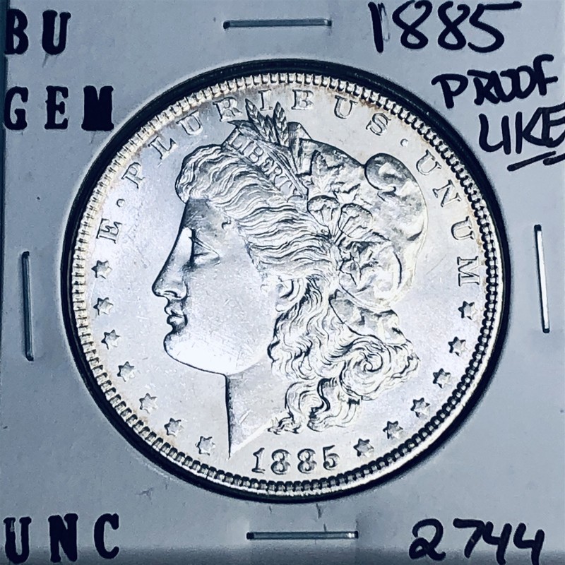 1885 BU GEM MORGAN SILVER DOLLAR UNC MS+++ U.S. MINT RARE COIN 2744
