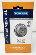 Schlage Light Commercial Double Cylinder Satin Chrome Deadbolt Grade 1 - New
