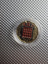 GOLD LAYERED 1967-HALF PENNY- Coin Brilliant Uncirculated-Queen Elizabeth II ts