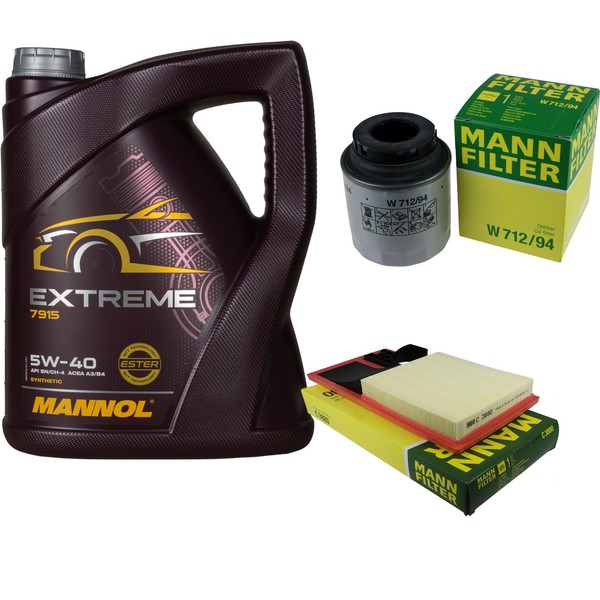 Inspektionspaket 5L Mannol Extreme 5W-40 FüR Skoda Roomster 1.6 Fabia II Combi-image
