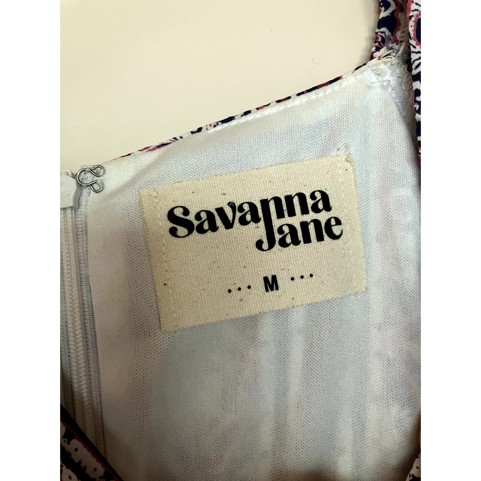 SAVANNA JANE Frilly Patchwork Print Mini Dress Si… - image 3