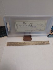 Waite C Hoyt Signed Bank Check PSA DNA 9 Mint HOF