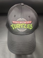 NEW Teenage Mutant Ninja Turtles Hat Nickelodeon TMNT Adult Flexfit Black NWT