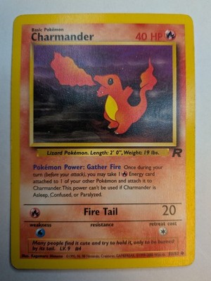 Charmander 50/82 Common Team Rocket Pokemon Unlimited