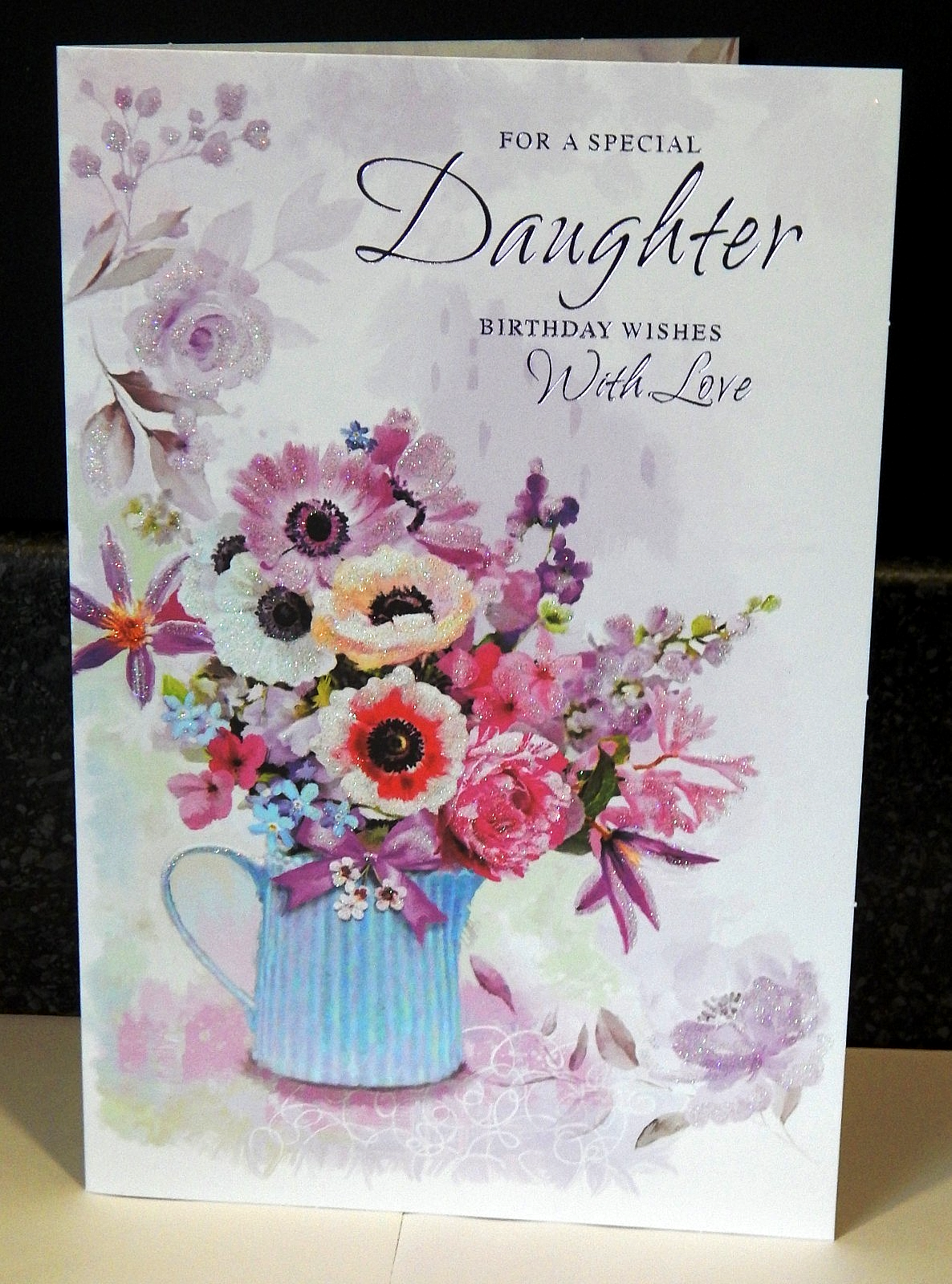 Special Daughter Birthday Card, Coloured Inside Lovely Verse Daughter Card 9""x6""