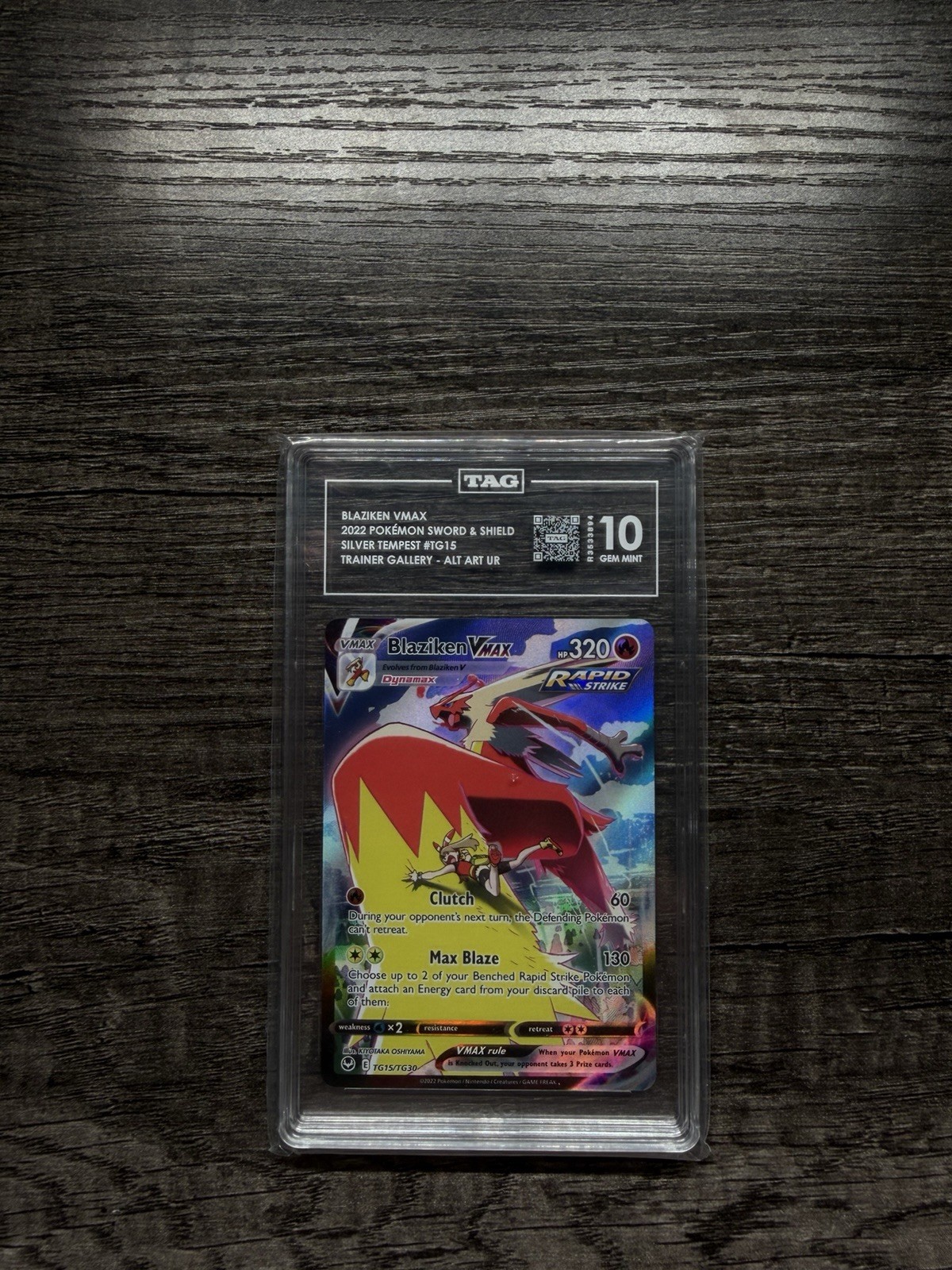 Blaziken Vmax TG15/TG30 Trainer Gallery Silver Tempest Pokemon English TAG 10