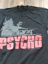 Vintage 80s Psycho Movie Tee L HORROR black Made in USA Rare!!!