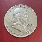 1959-D franklin half dollar circulated collectable 90% silver coin