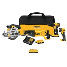 20V Max Lithium-Ion Cordless 4 Tool Combo Kit with 20V Max Compact 3.0Ah Batte