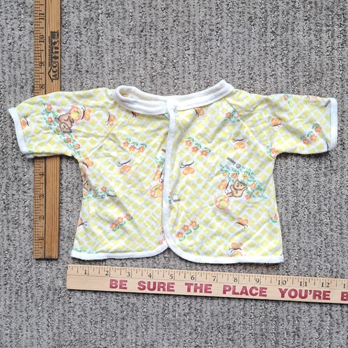 Vintage VTG Daekor Newborn Baby Snap-Neck Wrap Shirt / Layette Top c.~1958–1962
