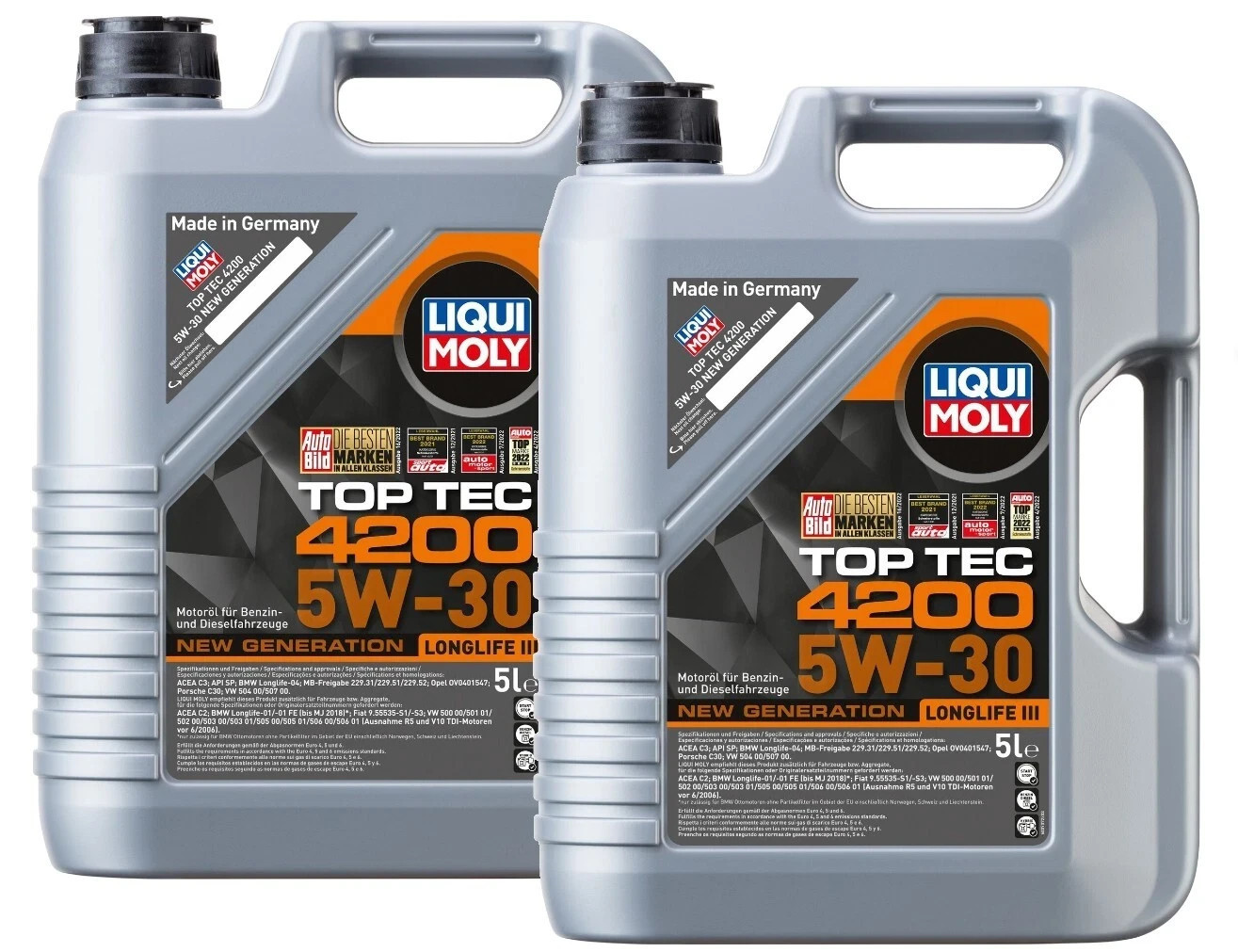 Liqui Moly Top Tec 4200 5W-30 Synthetic Technology Based Engine Oil 5L 5 Litres - Image 40
