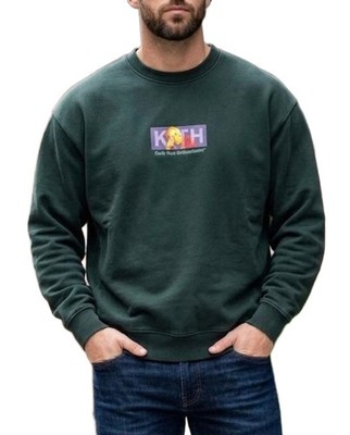 KITH Curb Your Enthusiasm Sweatshirt Dunkelgrün M Crewneck Collab Gebraucht
