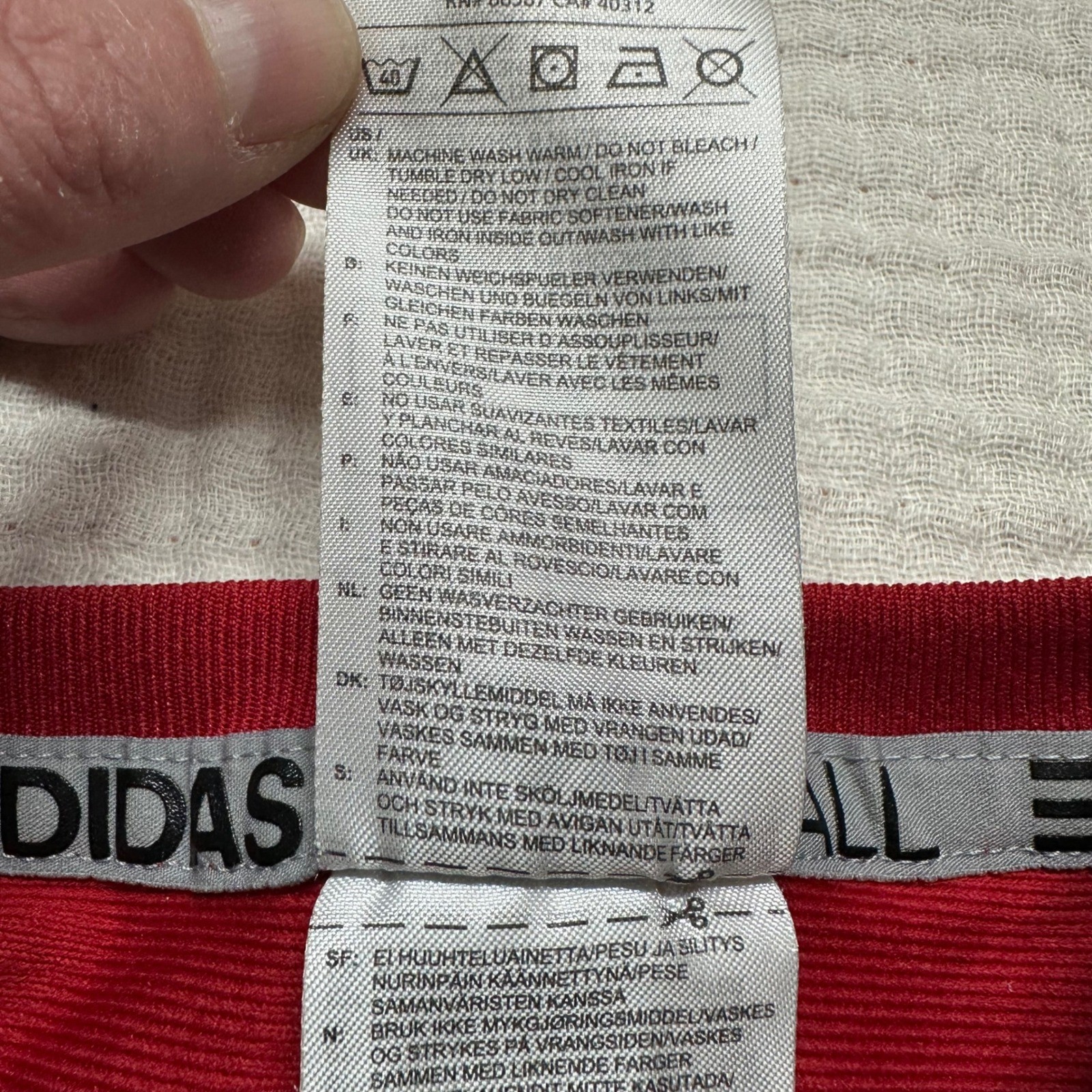 Adidas Infant & Toddler Size Blank Jersey Football Red Maroon 3T thumbnail 4