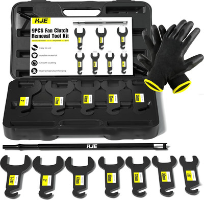 9PCS Pneumatic Fan Clutch Wrench Set, 43300 Fan Clutch Removal Tool Kit, Compati