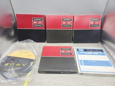 Lot Of 6 Reel To Reel Recording Tapes 7'' 10'' Amx Sony , 1 Sears Empty Reel