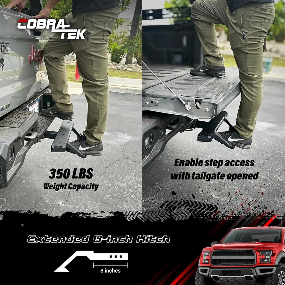 Camión SUV Universal Negro 2 Etapas Montaje en Enganche Utilitario Paso 2" Clase LL 350lbs Foto 3 de 4