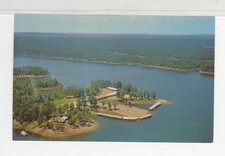 AR Postcard Aerial View Of Shangri-La Resort on Lake Ouchita c1960s vintage 36