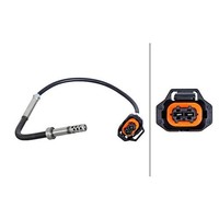 Sensor Abgastemperatur 2-Polig 180 Mm Kabel Hella FüR U.A. Opel Antara