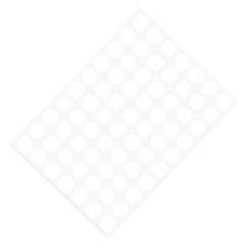 Screw Hole Cover Stickers 18mm Dia 210Pcs in 3 Sheet PVC Cap Waterproof White