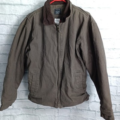 Lakin McKey Trading Co Key Mens Brown Canvas Work Jacket Fleece Lined MR WO15264