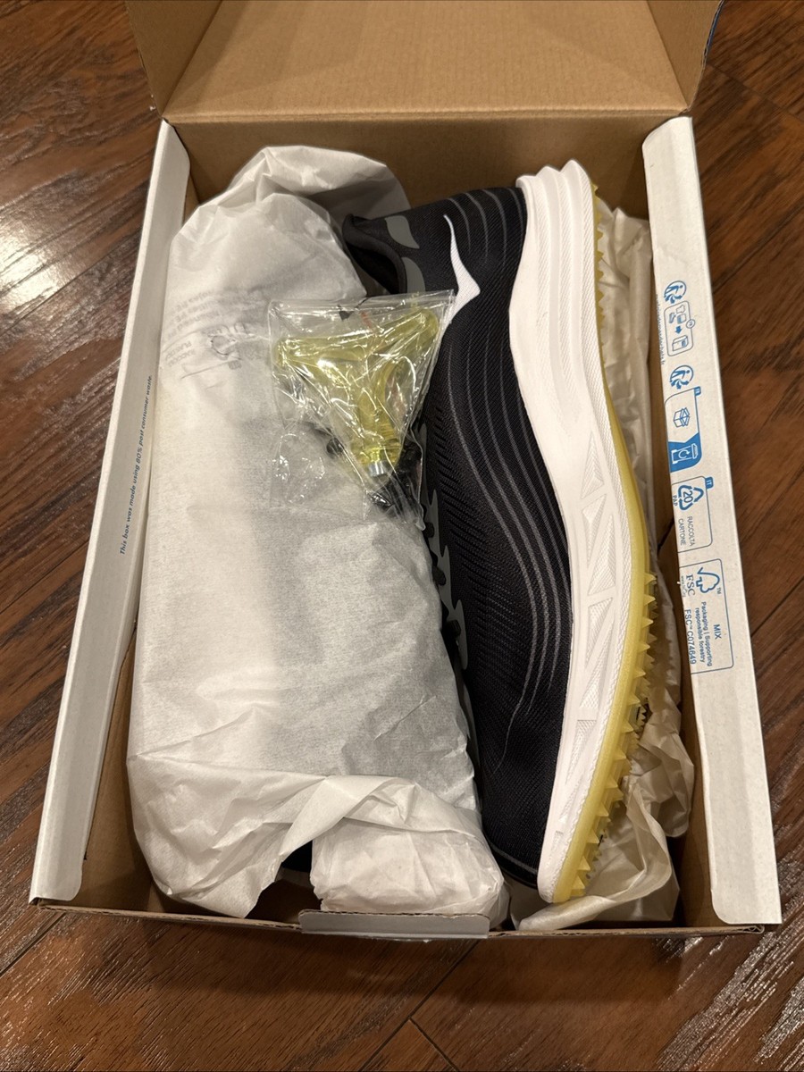 HOKA Crescendo 2 MD Track & Field Spikes Mens 14 Black White  display picture 3